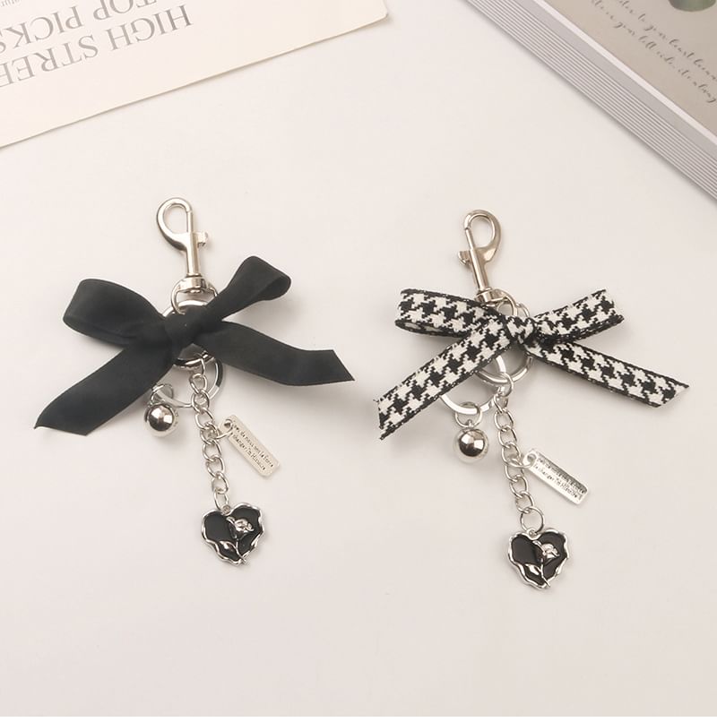 Ribbon Heart Bag Charm Keyring (Various Designs) SpreePicky