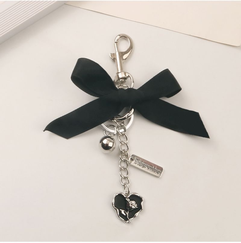 Ribbon Heart Bag Charm Keyring (Various Designs) SpreePicky