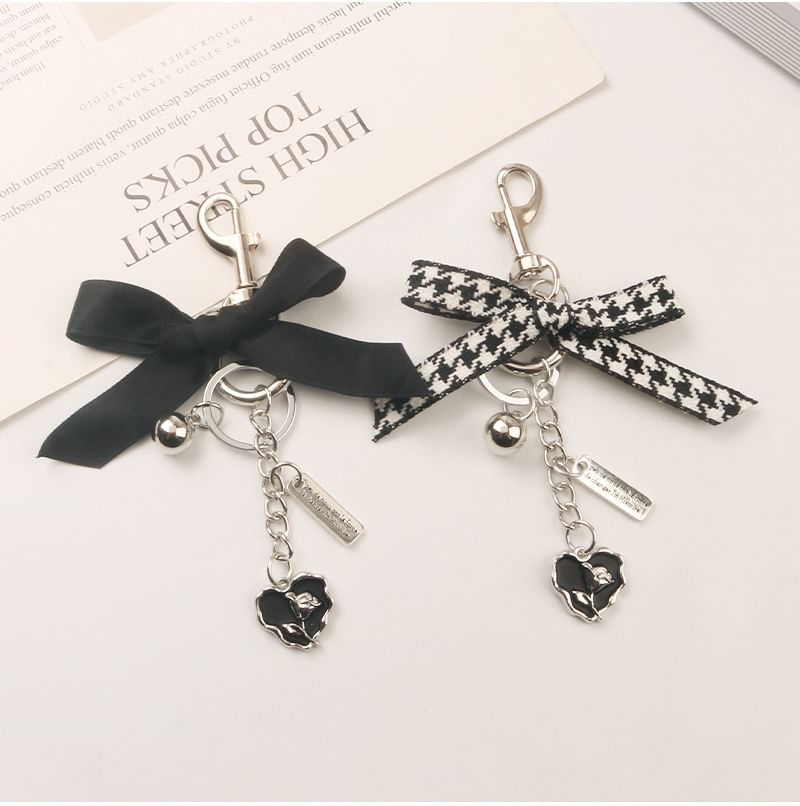 Ribbon Heart Bag Charm Keyring (Various Designs) SpreePicky