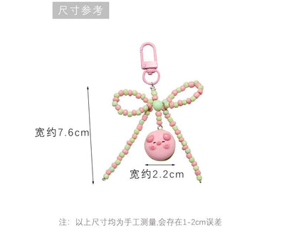 Pig Bow Bead Resin Bag Charm Keyring (Various Designs) SpreePicky