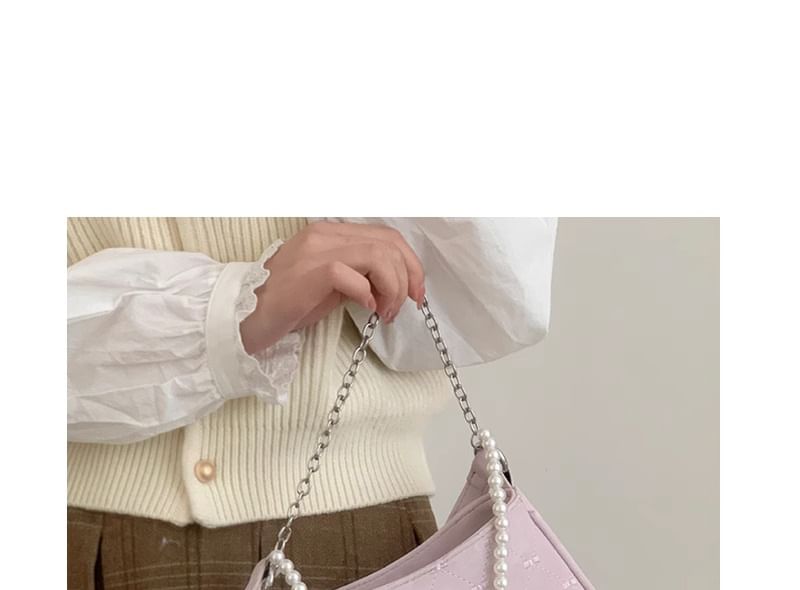 Faux Pearl Chain Shoulder Bag SpreePicky