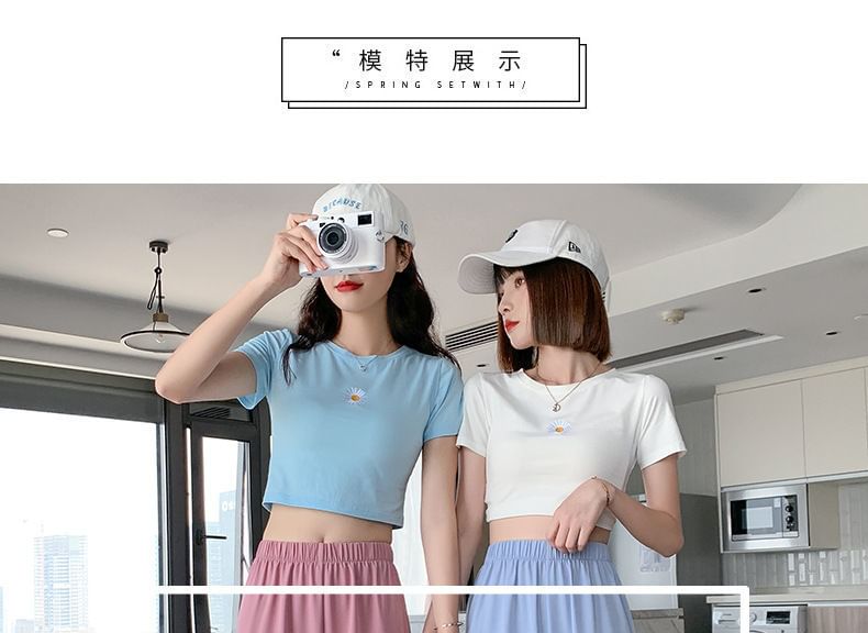 Pants Designs) Leg Plain Waist (Various Elastic Straight FashionChic