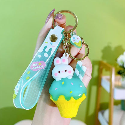 Rabbit Ice Cream Bag Charm Keyring SpreePicky