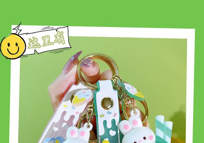 Rabbit Ice Cream Bag Charm Keyring SpreePicky