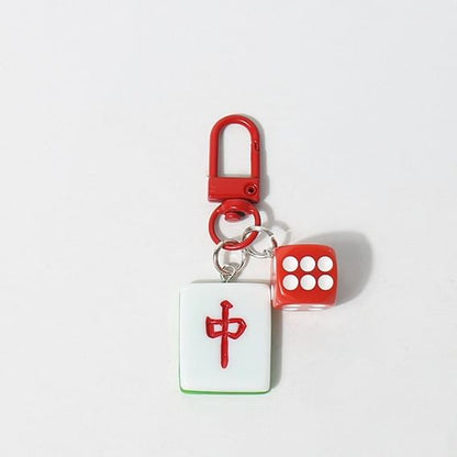 Mahjong Bag Charm Keyring (Various Designs) SpreePicky