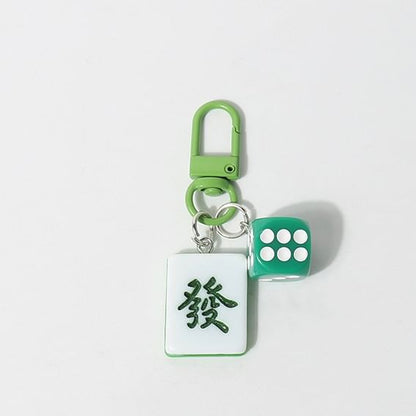 Mahjong Bag Charm Keyring (Various Designs) SpreePicky