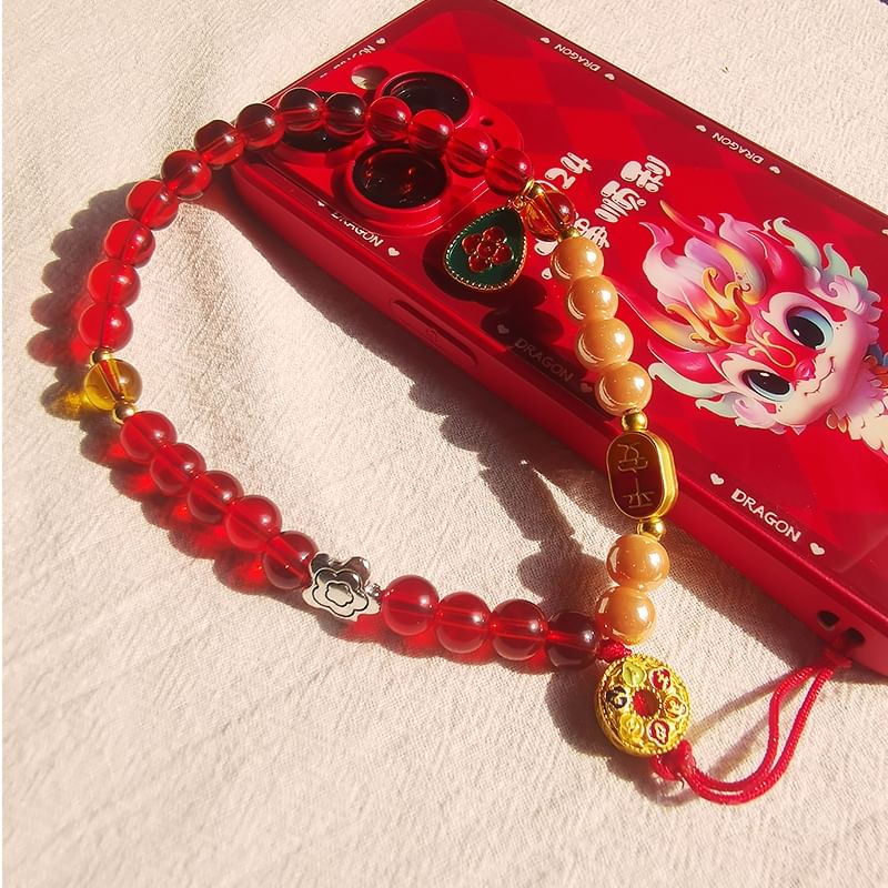 Floral Bead Phone Strap SpreePicky