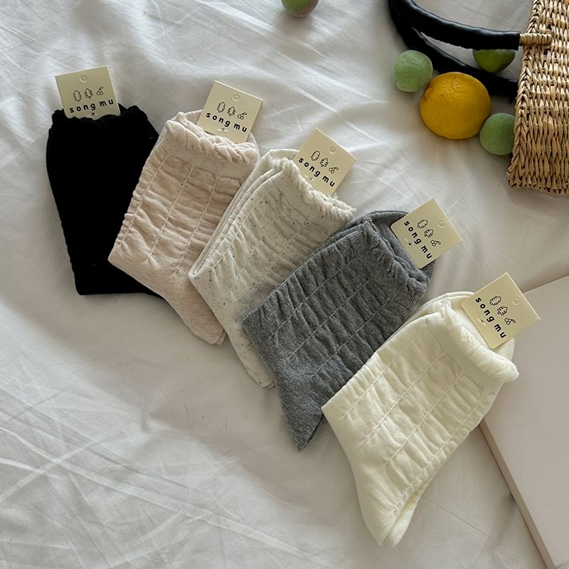 Plain Ruched Socks SpreePicky