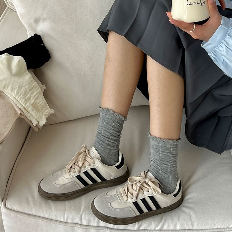 Plain Ruched Socks SpreePicky