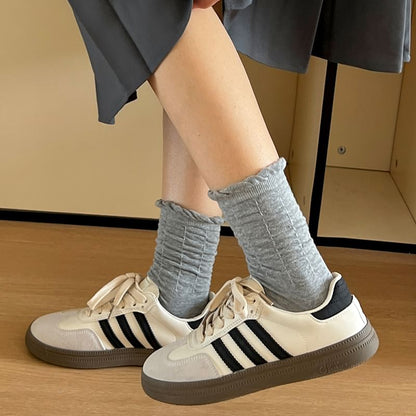 Plain Ruched Socks SpreePicky