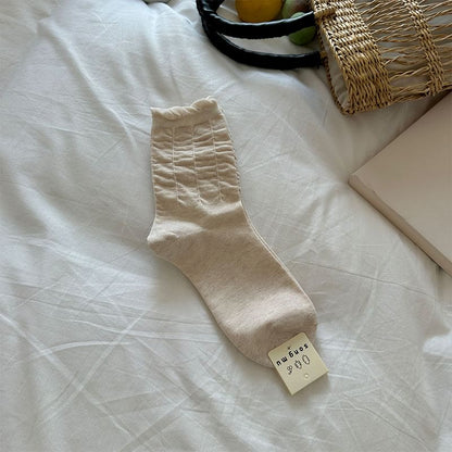 Plain Ruched Socks SpreePicky