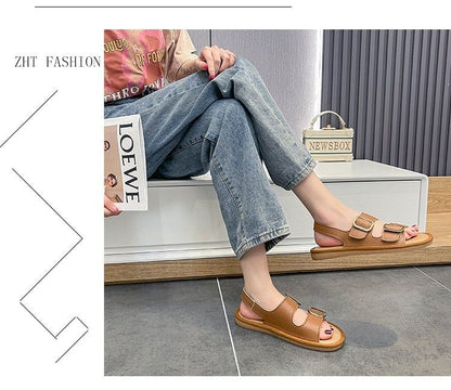 Buckled Flat Sandals SpreePicky