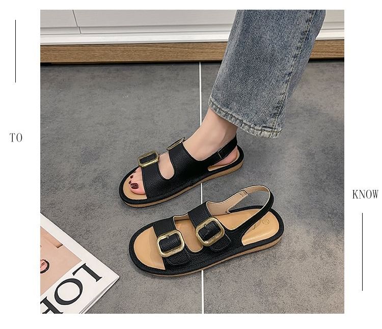 Buckled Flat Sandals SpreePicky