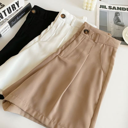 High Waist Plain Shorts mySite