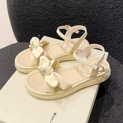 Ankle Strap Bow Sandals SpreePicky