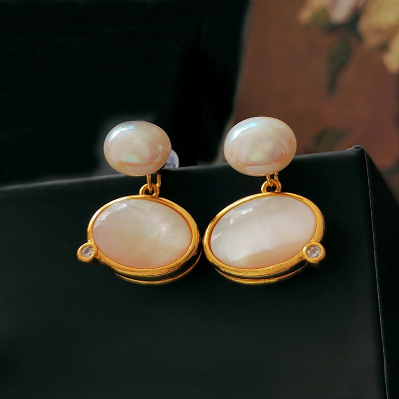 Faux Pearl Cabochon Ear Jacket SpreePicky