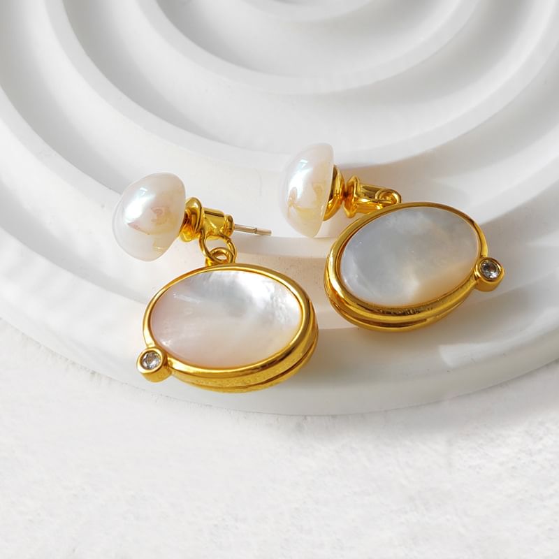 Faux Pearl Cabochon Ear Jacket SpreePicky