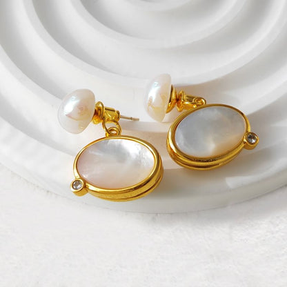 Faux Pearl Cabochon Ear Jacket SpreePicky