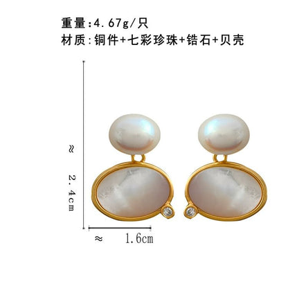 Faux Pearl Cabochon Ear Jacket SpreePicky