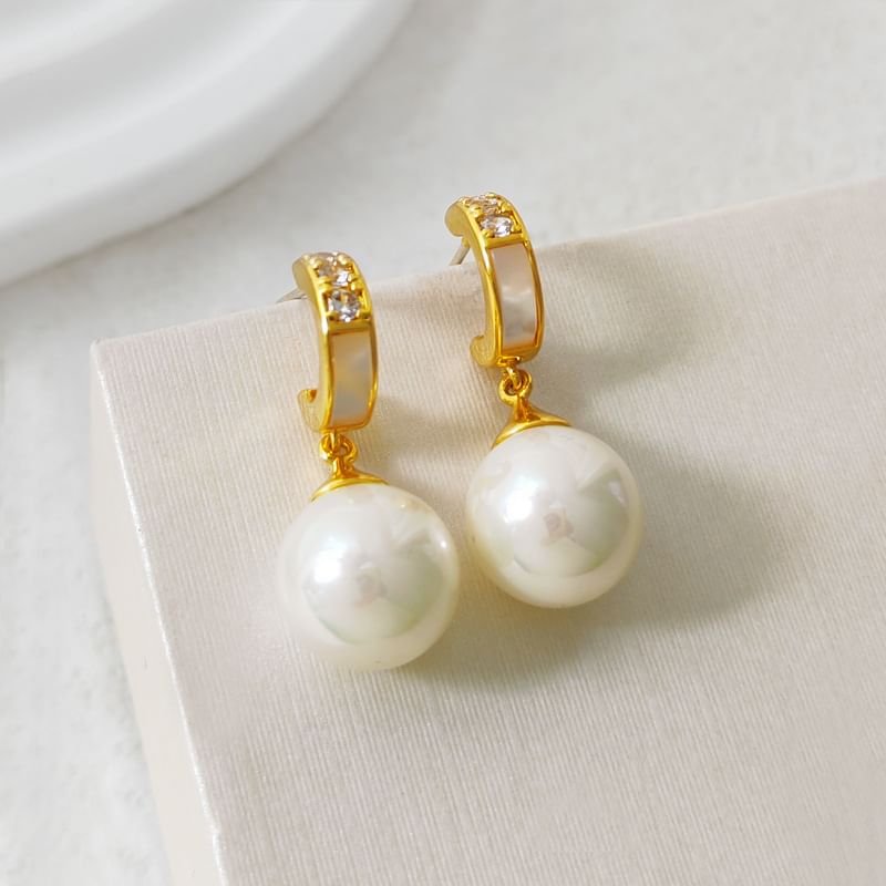 Faux Pearl Rhinestone Drop Earring SpreePicky