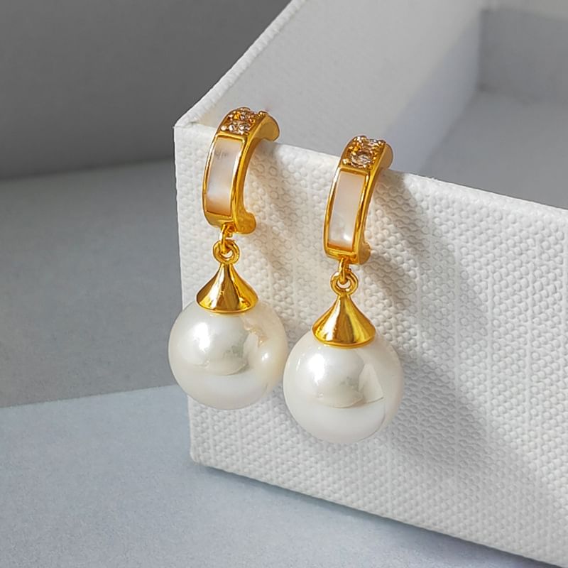 Faux Pearl Rhinestone Drop Earring SpreePicky