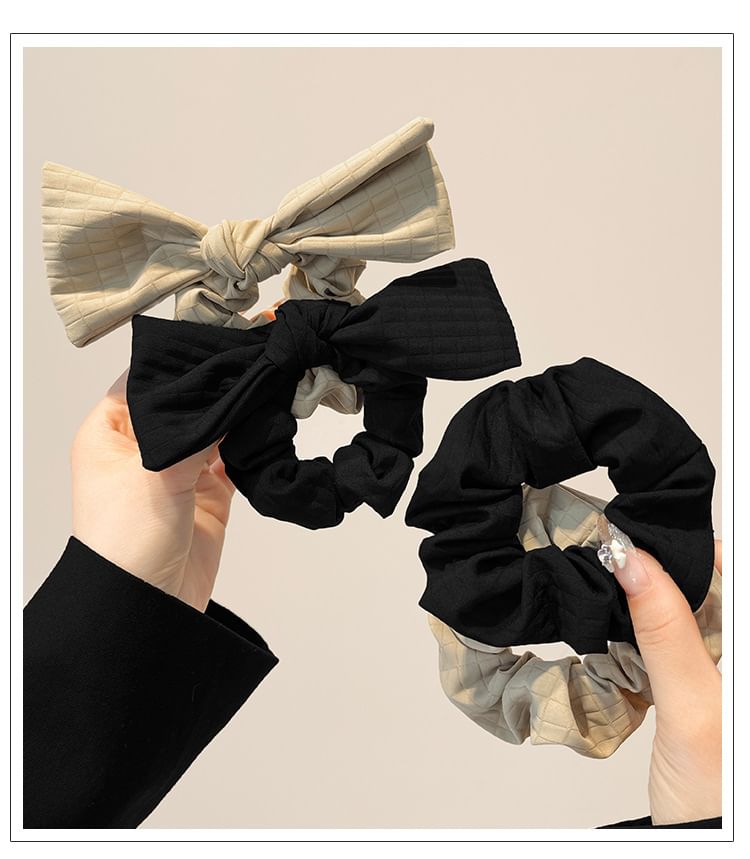 Bow Fabric Scrunchie / Plain Fabric Scrunchie SpreePicky