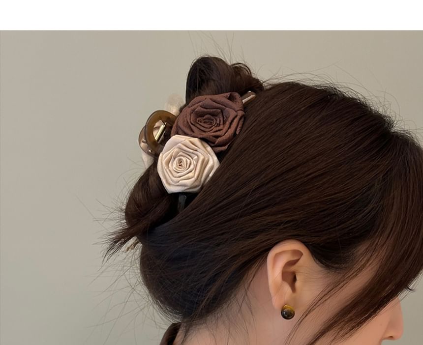 Floral Fabric Hair Clamp / Hair Clip SpreePicky