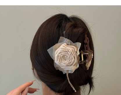 Floral Fabric Hair Clamp / Hair Clip SpreePicky