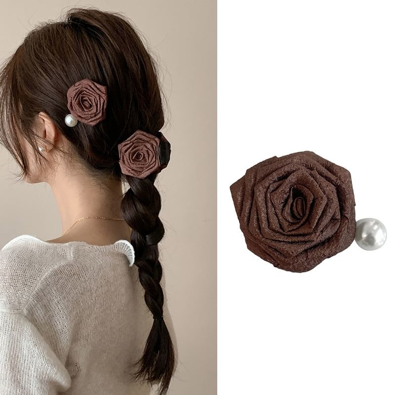 Floral Fabric Hair Clamp / Hair Clip SpreePicky