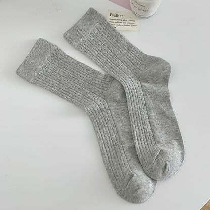 Plain Pointelle Knit Socks / Set SpreePicky