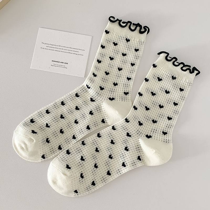 Printed Lettuce Edge Socks / Set SpreePicky