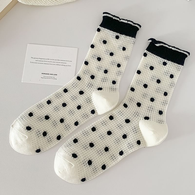 Printed Lettuce Edge Socks / Set SpreePicky