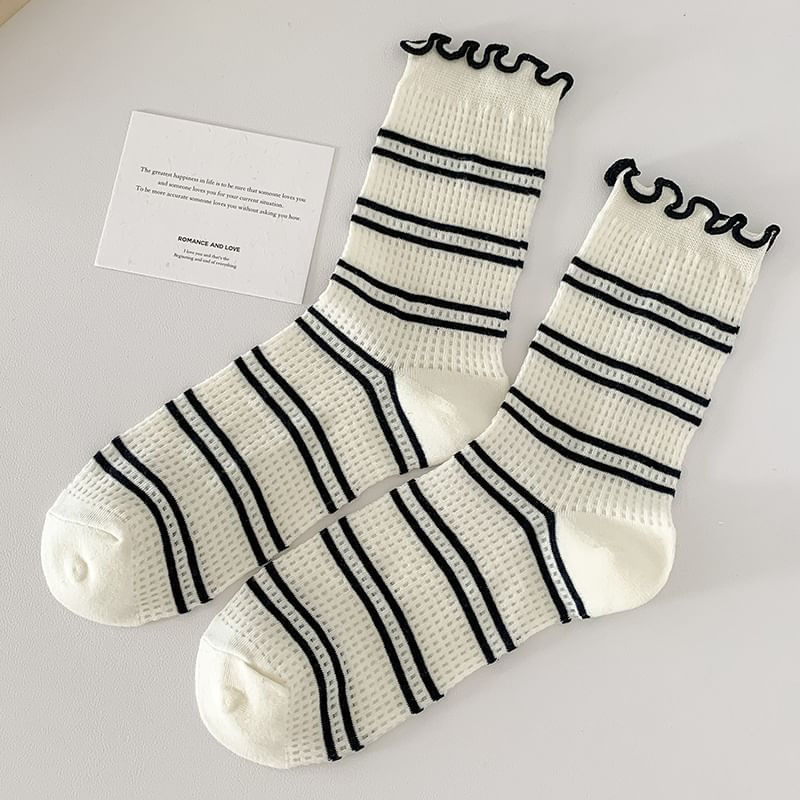 Printed Lettuce Edge Socks / Set SpreePicky