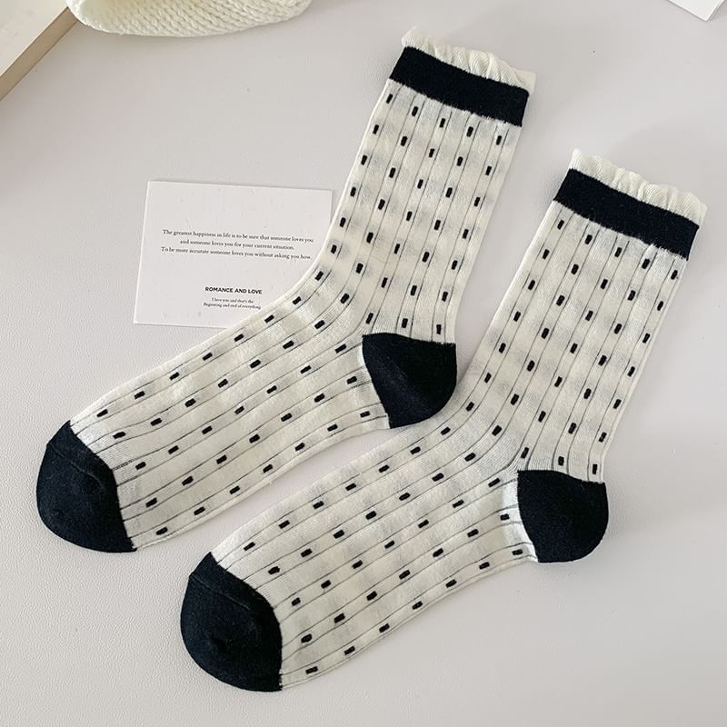 Printed Lettuce Edge Socks / Set SpreePicky