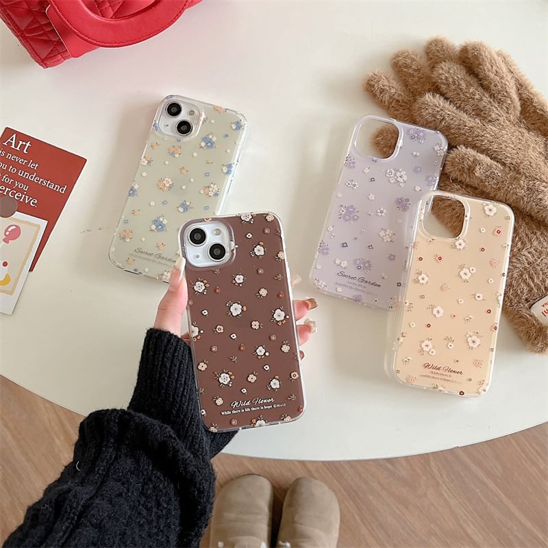 Floral Phone Case - 15 Pro Max / 15 Pro / 15 / 14 Pro Max / 14 Pro / 14 / 13 Pro Max / 13 Pro / 13 / 12 Pro Max / 12 Pro / 12 / 11 SpreePicky