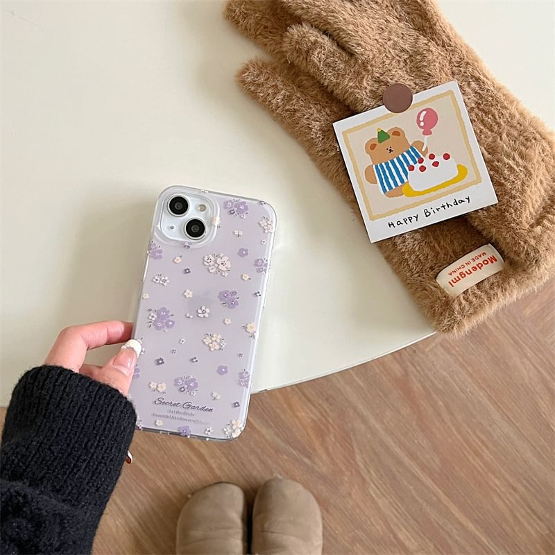 Floral Phone Case - 15 Pro Max / 15 Pro / 15 / 14 Pro Max / 14 Pro / 14 / 13 Pro Max / 13 Pro / 13 / 12 Pro Max / 12 Pro / 12 / 11 SpreePicky