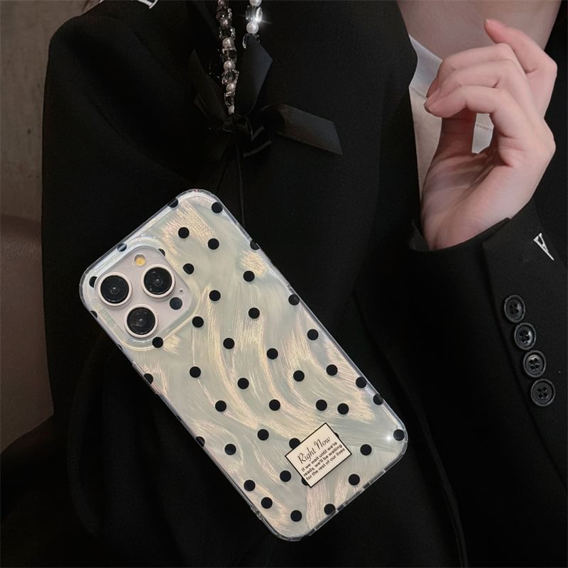 Polka Dot Phone Case - 15 Pro Max / 15 Pro / 15 / 14 Pro Max / 14 Pro / 14 / 13 Pro Max / 13 Pro / 13 / 12 Pro Max / 12 Pro / 12 / 11 SpreePicky