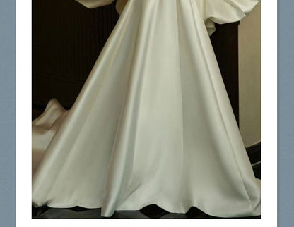 Set: Strapless Sweetheart Neckline Plain Trained Satin A-Line Ball Gown + Shawl SpreePicky