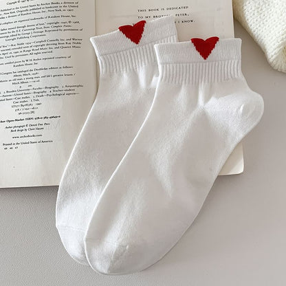 Heart Patterned Short Socks Set SpreePicky