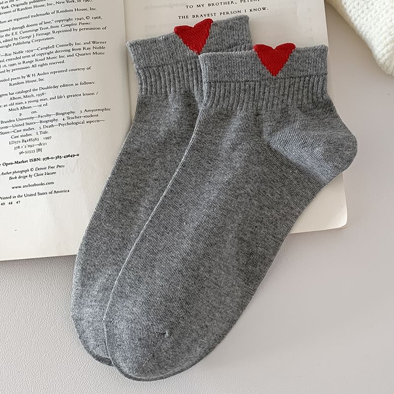 Heart Patterned Short Socks Set SpreePicky