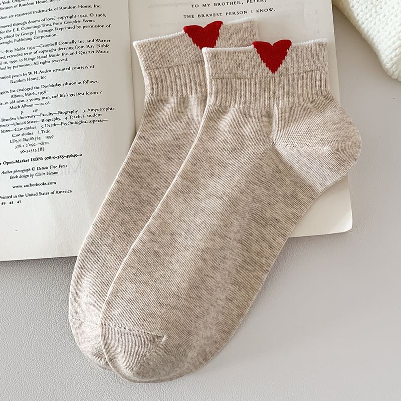 Heart Patterned Short Socks Set SpreePicky