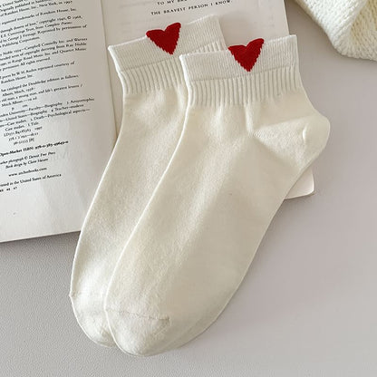 Heart Patterned Short Socks Set SpreePicky