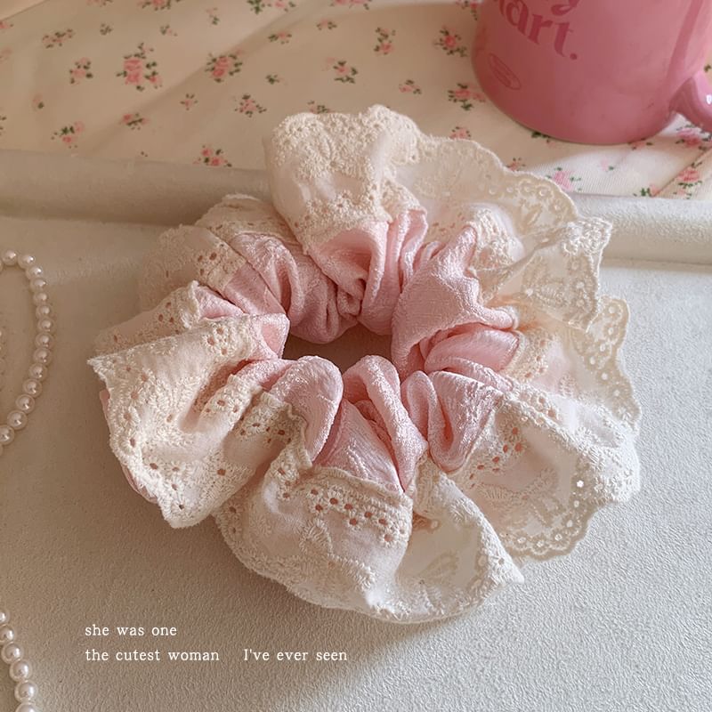 Eyelet Lace Scrunchie SpreePicky