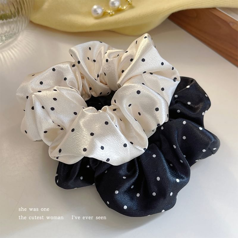 Polka Dot Fabric Scrunchie SpreePicky