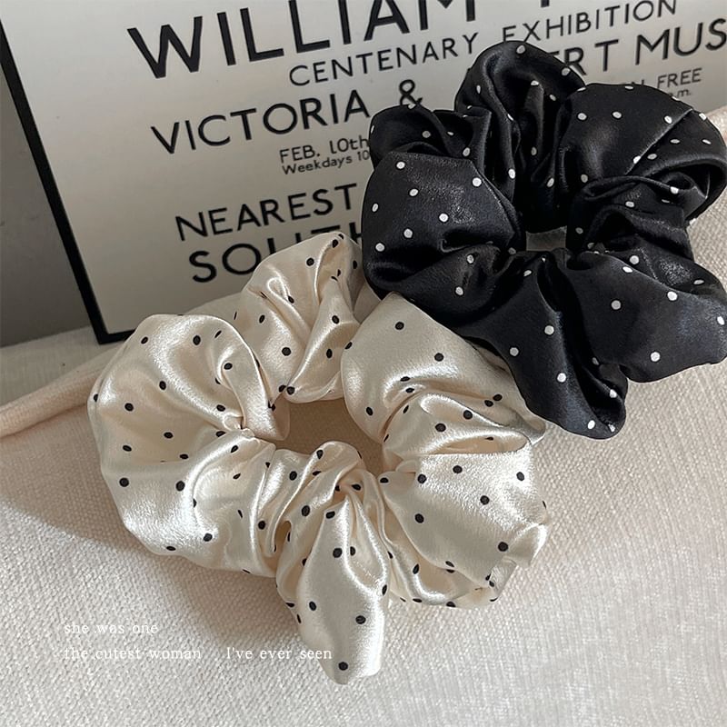 Polka Dot Fabric Scrunchie SpreePicky