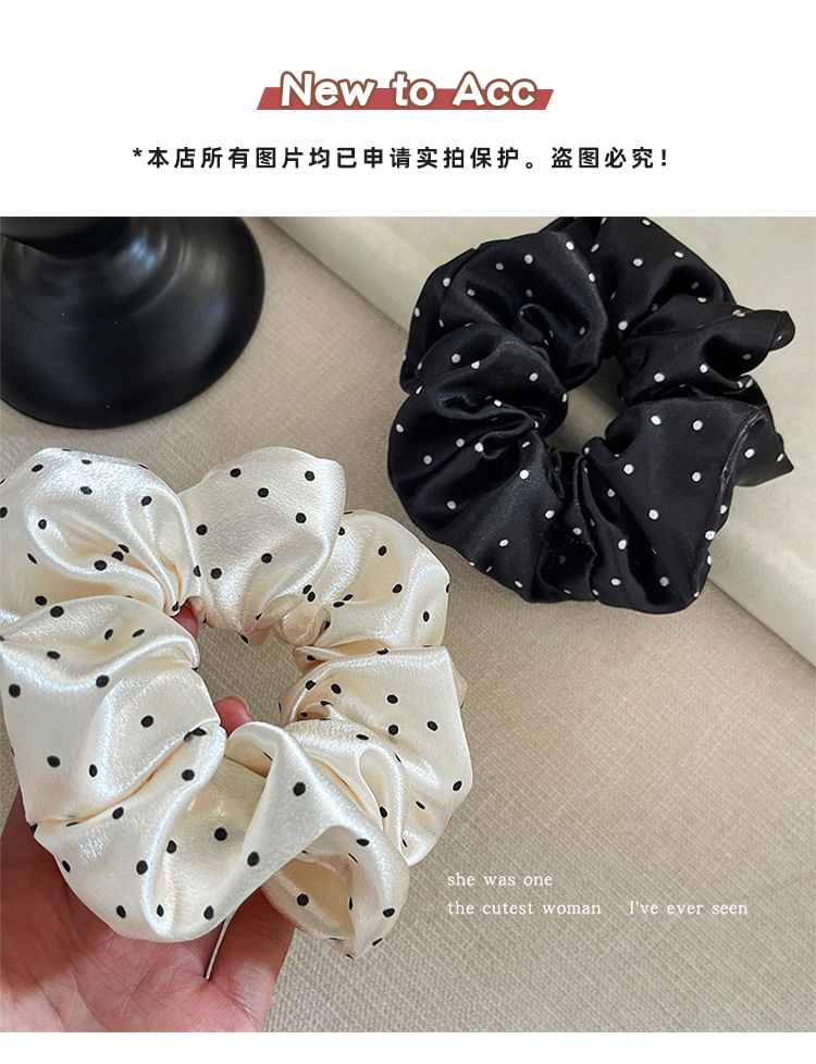 Polka Dot Fabric Scrunchie SpreePicky