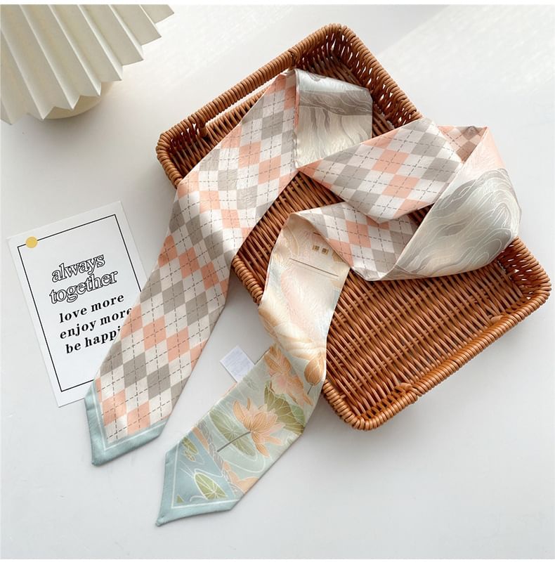 Print Narrow Scarf SpreePicky