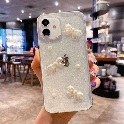 Bow Faux Pearl Phone Case SpreePicky