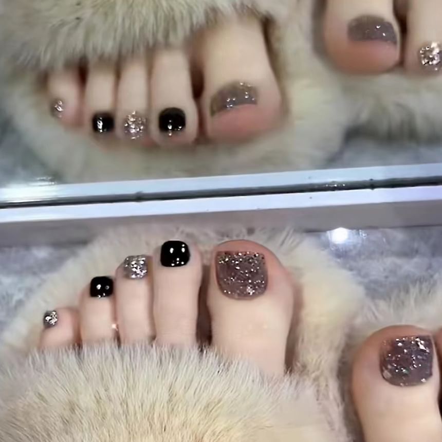 Glitter Press On Toenail SpreePicky