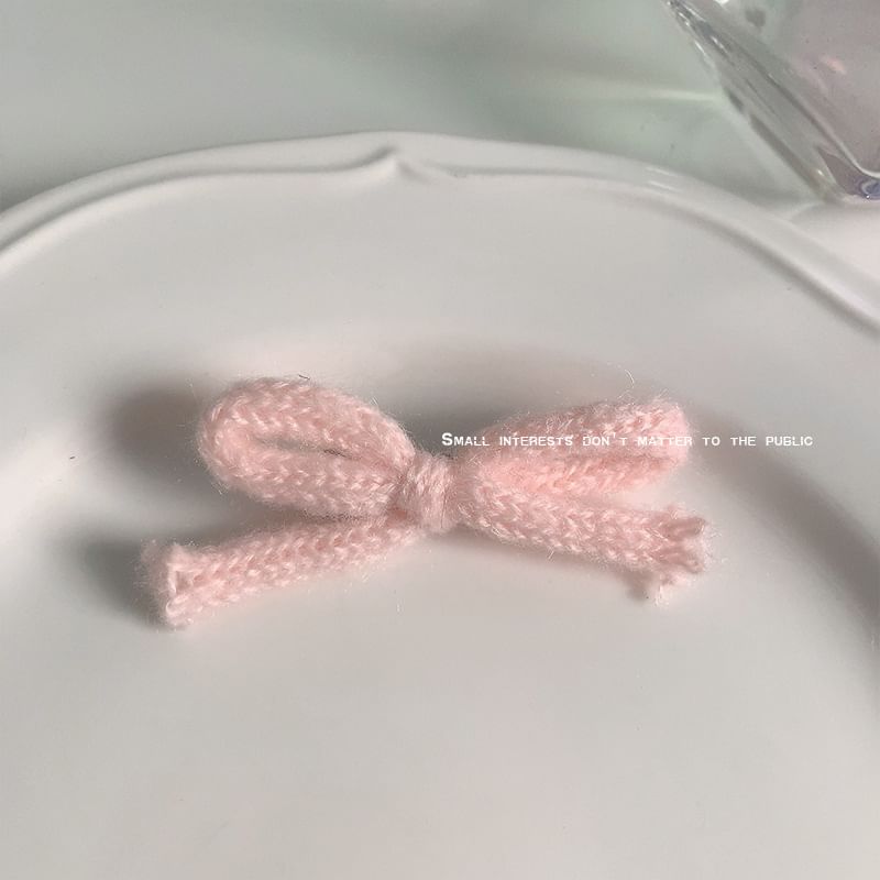 Bow Knit Hair Clip SpreePicky